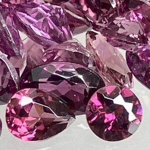 「紫系色石おまとめ100ct」m 重量約20g ルース 裸石 宝石 ジュエリー jewelry ガーネット garnet トルマリン tourmaline purple パープル 