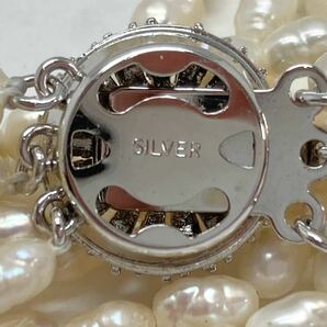 「淡水パールネックレスおまとめ」m約56.4g 約4mmパール pearl necklace accessory jewelry silver CF0/DA0の画像3