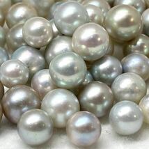 455ct!!［アコヤ本真珠おまとめ］m 重量約91.0g アコヤ 穴なし 約7.0〜9.0mm珠 グレー grey pearl parts DA0_画像3