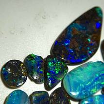 遊色効果!!［天然ボルダーオパールおまとめ50ct］m 重量約10g ルース 裸石 宝石 ジュエリー jewelry boulder opal 遊色 虹 DB0_画像5