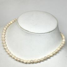 ［アコヤ本真珠ネックレス］m 重量約24.3g 約6.0~7.0mm 約41.0cm pearl necklace silver DA0/DB5_画像5