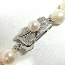 ［アコヤ本真珠ネックレス］m 重量約24.3g 約6.0~7.0mm 約41.0cm pearl necklace silver DA0/DB5_画像7