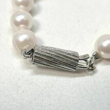 ［アコヤ本真珠ネックレス］m 重量約28.5g 約6.5~7.0mm 約43.5cm pearl necklace silver DB0/DC0_画像6