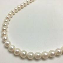 ［アコヤ本真珠ネックレス］m 重量約31.2g 約6.5~7.0mm 約46.0cm pearl necklace silver DA0/DC0_画像5