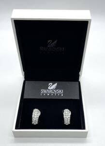  Swarovski *SWAROVSKI* серьги * серебряный × прозрачный * зажим тип *USED