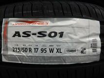 新品夏タイヤ付 215/50R17 95W 24年製 アロースピード S01 中古 7.0J-17 5H 114.3 +48 サマーセット ヴォクシー インサイト 白河_画像2