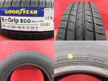 205/65R15 23年製 国産 グッドイヤー E-Grip ECO EG01 レーベン 15インチ 6J +45 5穴 PCD114.3 新品夏タイヤ 中古ホイール セット_画像2