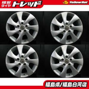 中古 4本 日産 セレナ 純正 ホイール 6.0J-16 5H 114.3 +45 シルバー C25 C26 C27 アルミ 単品 流用 ランディー 白河