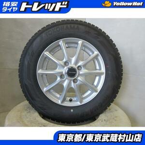 中古 2021年製 バリ溝 ヨコハマ アイスガード IG60 145/80R13 75Q + エコフォルム 13インチ 4.0J +42 4H100 武蔵村山 ムーヴ ワゴンＲ