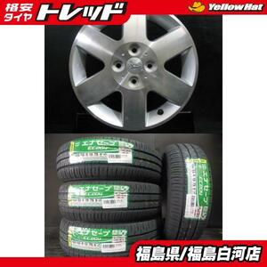 新品 夏タイヤ 165/55R15 23年製 ダンロップ エナセーブ EC204 中古 ダイハツ 純正 ホイール セット タント ムーヴ ミラ 白河