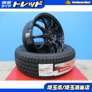 G-SPEED 16x6J+45 4H-100 中古4本＆BS BLIZZAK VRX3 185/60R16 新品4本セット デミオ E13型 ノート GR型 フィット 等に 鴻巣