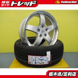 アウディ A4 新品 夏タイヤ 4本 215/55R17 MINERVA F205 + 中古 社外 アルミ oettinger TYPE RE2 エッティンガー アバント B8 足利