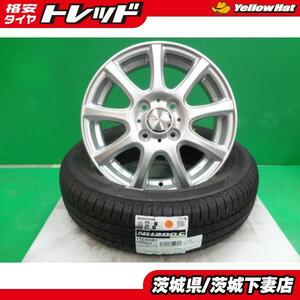 軽自動車 新品タイヤ 中古ホイール組込SET エコピア NH200C 2023年製 155/65R14 4本 組込発送 DUFACT 4.5J +45 4H100 シルバー