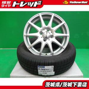 アクア ポルテ スペイド 中古アルミホイール 新品タイヤセット 175/65R15 グッドイヤー EG01 YFCアルミ 5.5J +42 4H PCD100 4本