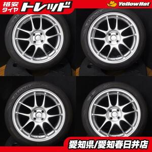 送料無料 中古 ENKEI PF01 17インチ 7.0J +38 4H 100 ブリヂストン REGNO GR-X2 205/50R17 4本セット