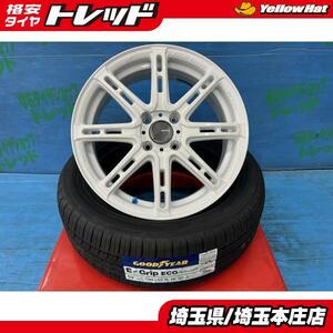 ノート カローラ フィールダー 195/55R16 夏タイヤアルミ 4本セット価格 【送料無料】 新品タイヤ EG01 +中古アルミ セネカRP08 本庄