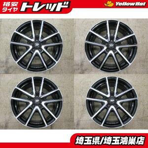 Weds STRANGER 17x7J+48 5H-100 中古4本セット 30～50系 プリウス カローラツーリング 86 BRZ インプレッサスポーツ レガシィB4 等に 鴻巣