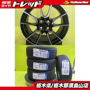 アクア スペイド フィールダー 新品タイヤ 中古アルミ 195/45R17 ウィンラン R330 2023年製 G‘s 純正アルミ 6.5J 4/100 +41 BP