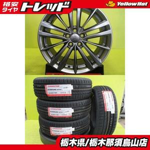 スバル純正 225/60R17 新品輸入タイヤ付き 2022年製 中古 インプレッサ 純正アルミ 7.0J 17インチ 5/100 +48 シルバー