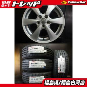 新品 夏タイヤ付 215/55R17 98W 24年製 ARROWSPEED S01 トヨタ 50系 エスティマ 純正 ホイール 7.0J-17 5H 114.3 +50 夏セット 白河