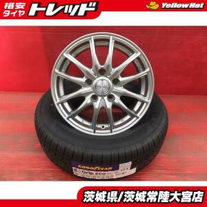 205/65R15 23年製 国産 グッドイヤー E-Grip ECO EG01 レーベン 15インチ 6J +45 5穴 PCD114.3 新品夏タイヤ 中古ホイール セット