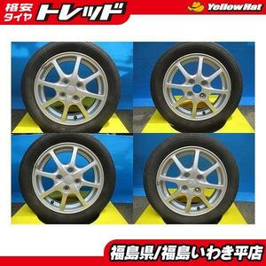 ★いわき★中古 ダイハツ純正夏タイヤホイールセット！ 155/65R14 車検や修理などに。送料無料！