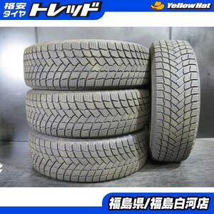 中古 スタッドレス 215/60R16 22年製 ミシュラン X-ICE SNOW 冬タイヤ 4本セット バリ溝 9分山 お買得 ヴェゼル CX-3 マークX 白河