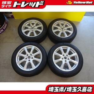 オデッセイ ヴェゼル 中古夏タイヤ 215/55R17 2020年製 中古アルミ 7J +55 5H114.3 ティアナ 車検用 転がし用 インチダウン 埼玉