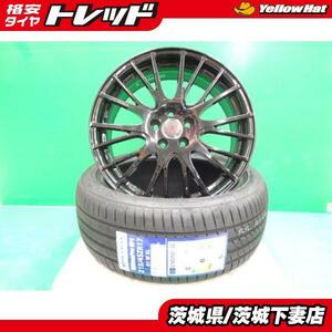 中古アルミホイール 新品タイヤセット 215/45R17 2023年製 輸入タイヤ 4本 CD-S1 7J +48 5H100 組込発送 プリウス カローラツーリング