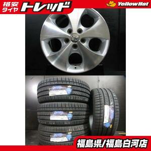 新品 夏タイヤ 215/45R17 91W 24年製 ピレリ P7 EVO PERFORMANCE 中古 トヨタ 純正 ホイール 7.0J-17 5H 114.3 +45 セット 流用 白河