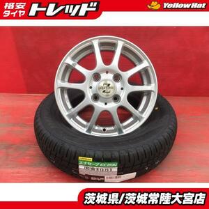 145/80R13 ダンロップ エナセーブ EC204 インターミラノ ゼファー 13インチ 4.0J +42 新品夏タイヤ 中古ホイール セット ムーヴ スペーシア