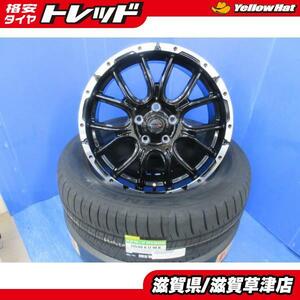 30系 ヴェルファイア 4本 新品 M7 黒 17インチ5H 5穴 PCD 114.3 国産 ダンロップ 225/60R17 ミニバン用 夏用 夏タイヤアルミホイールセット