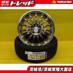 送料無料 225/45R18 新品 夏タイヤ 中古 ホイール 4本セット ウィンラン R330 メッキホイール 18インチ 8J 5H114.3 +45