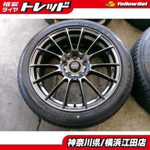 ◆ウェッズスポーツSA-72R◆7.5×18 +45 5H114.3◆2022年製国産未使用夏タイヤ付◆ダンロップルマン5 225/45R18インチ VM系レヴォーグ 江田