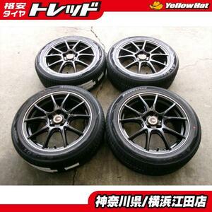 ◆2024年製新品夏タイヤ付◆ファイナルスピード + アロースピードAS-S01 215/50R17インチ◆プリウスαに 4本セット 江田