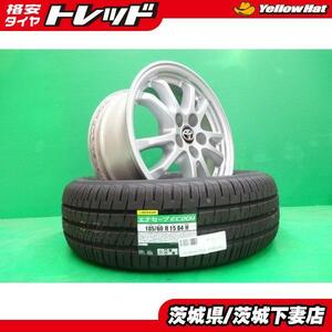 トヨタ シエンタ ラクティス 中古 純正 15インチ 6.5J +40 5H100 新品 ダンロップ 185/60R15 前期 後期 ハイブリッド 170系 120系 下妻