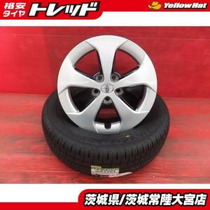 195/65R15 23年製 ダンロップ エナセーブ EC204 トヨタ 30系プリウス純正 15インチ 新品夏タイヤ 中古ホイール セット アリオン ウィッシュ