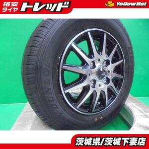 N-VAN アトレー サンバー 新品アルミ SPEC-K 4.0J +42 4穴 PCD100 中古タイヤ VAN01 145/80R12 80/78N 2022年製 1台分SET 下妻