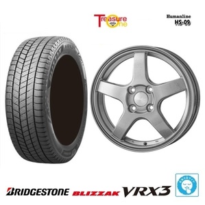 取寄せ品 Human line HS-09 DG 6.0J+40 4H-100 ブリヂストン BLIZZAK VRX3 2023年 195/65R16インチ トヨタ ライズ ダイハツ ロッキー