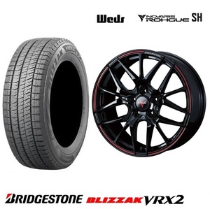 4本SET WEDS ローグSH 6.5J+53 5H-114.3 ブリヂストン VRX2 22年 215/60R17インチ 50系 エスティマ ハイブリッド ZR-V e:HEV C-HR