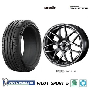 取寄せ品 ウェッズスポーツ SA-27R PSB 7.5J+48 5H-100 ミシュラン パイロットスポーツ5 22年 215/45R17インチ プリウス カローラ 86