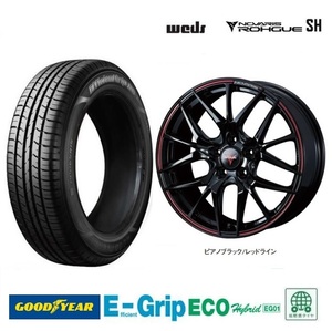 4本SET WEDS ローグSH 6.5J+53 5H-114.3 グッドイヤー EG01 2021年 215/50R17インチ VM系 レヴォーグ アテンザスポーツ CC ビアンテ