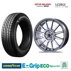 4本SET INTER MILANO LCZ012 S 7.0J+48 5H-114.3 グッドイヤー EG01 21年 215/50R17インチ 70 80系 ヴォクシー ノア ZE4系 インサイト