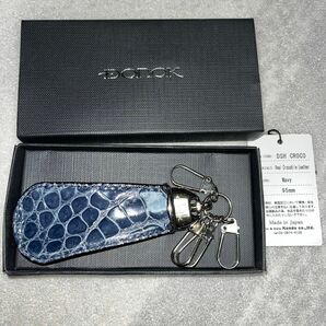 ダナック　DONOK SHOE HORN CROCO リアルクロコダイルレザー　 靴べら 本革　ネイビー