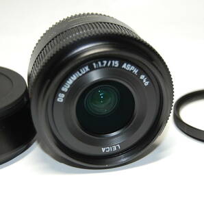 【美品】Panasonic パナソニック 単焦点レンズ LUMIX G LEICA DG SOMMILUX 15ｍｍ /F1.7 ASPH. H-X015 ブラックの画像2