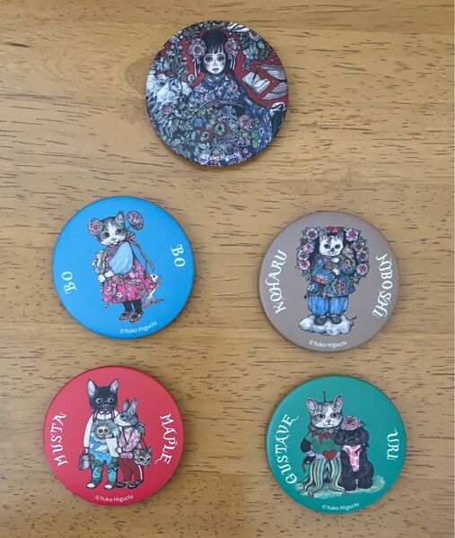 ヒグチユウコ 台湾限定奇幻動物森林 樋口裕子 ヒグチユウコ展 バッジ 5個セット