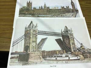 ロンドン風景　絵画　6枚セット