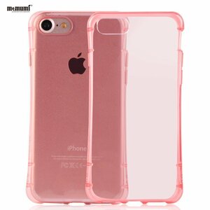 訳あり 新品 iPhoneSE 第2世代 第3世代 iPhone8 iPhone7 ピンク クリア 透明 ケース TPU ストラップホール 付 耐衝撃