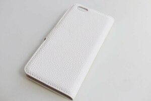 訳あり iPhone6 iPhone6s 手帳 ケース 新品 合皮 ホワイト