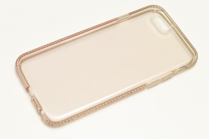 訳あり 傷あり 新品 TPU iPhone6 iPhone6S ケース 透明 ピンク 柔らかい ラインストーン